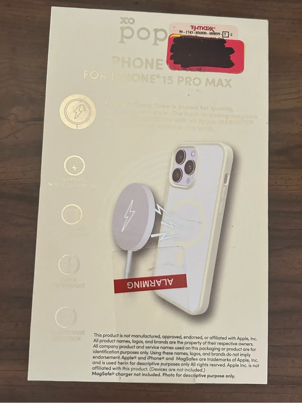 New iPhone 15 Pro Max Clear Magsafe Poppy
